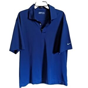 Nike Men's Blue Short Sleeve Fit-Dri Golf Polo Shirt – Size L